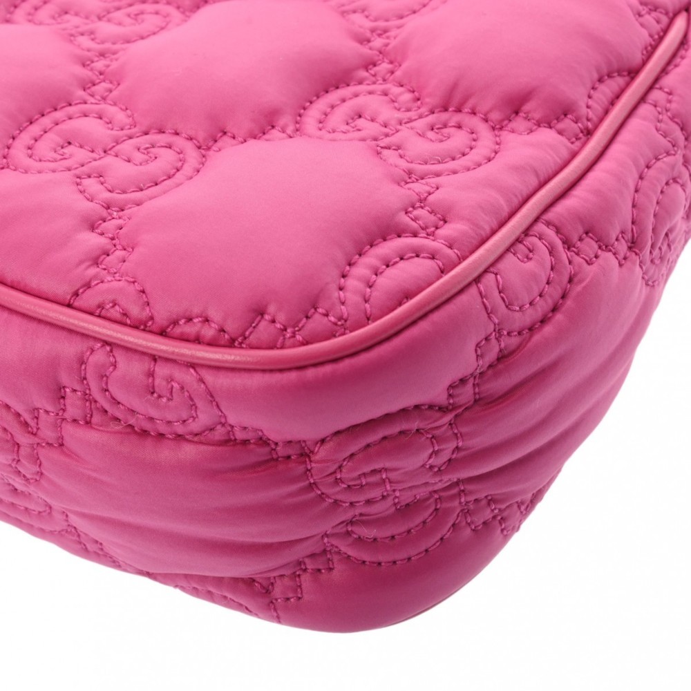 GUCCI GG Matelasse Pink Nylon/Leather Shoulder Bag - Picture 9 of 13